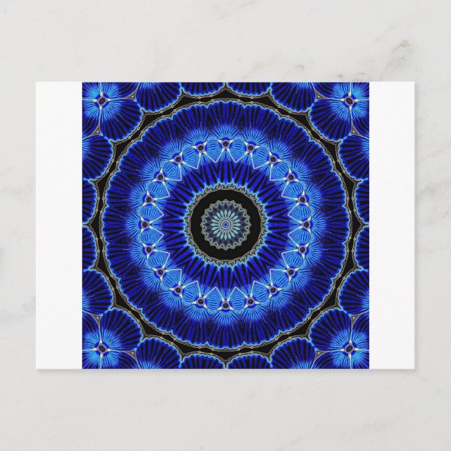 Cartão Postal Kaleidoscope Seashell (Frente)