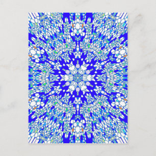 Cartão Postal Kaleidoscópio Azul