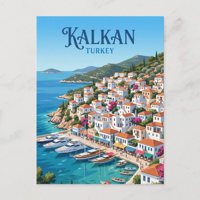 Cartão Postal Kalkan Turquia (Frente)