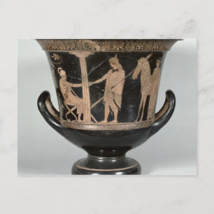 Cartão Postal Kalyx krater de números vermelhos