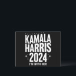 Cartão Postal Kamala 2024 Apoio que estou com Kamala Harris<br><div class="desc">Kamala 2024 Apoio que estou com Kamala Harris 2024</div>