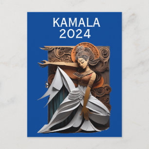 Cartão Postal Kamala 2024 para o Presidente Thunder_Cove