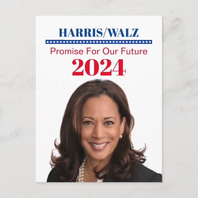 Cartão Postal Kamala Harris (Frente)