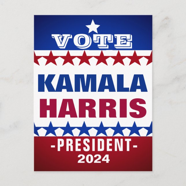 Cartão Postal Kamala Harris (Frente)