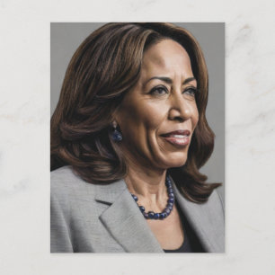 Cartão Postal Kamala Harris 2024 1rua índia Melanina Sista