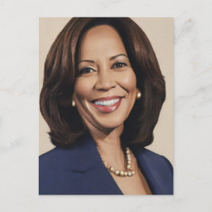 Cartão Postal Kamala Harris 2024 1rua índia Melanina Sista