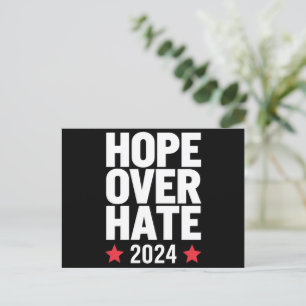 Cartão Postal Kamala Harris 2024 Esperança Sobre Ódio Presidenci