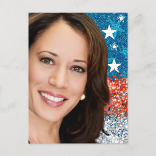 Cartão Postal Kamala Harris 2024 meu presidente é negro e famoso