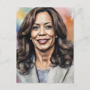 Cartão Postal Kamala Harris 2024 meu presidente é negro e famoso