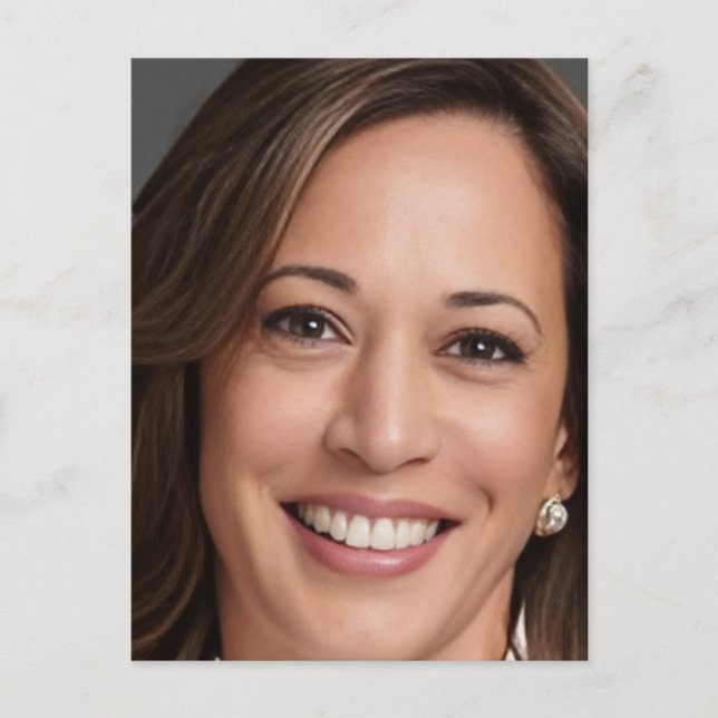 Cartão Postal Kamala Harris 2024 meu presidente é uma mulher neg (Frente)