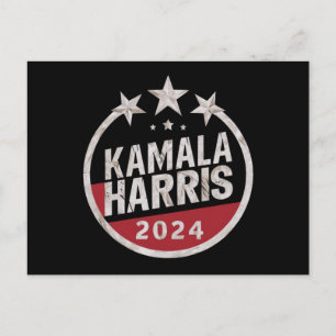 Cartão Postal Kamala Harris 2024 Para Presidente Retro Eleição