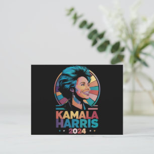 Cartão Postal Kamala Harris 2024 Voto Presidente Kamala Eleição 