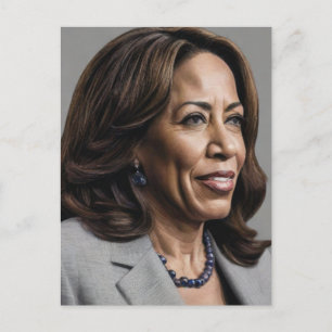 Cartão Postal Kamala Harris 2024 VP ao Presidente Black Women Si