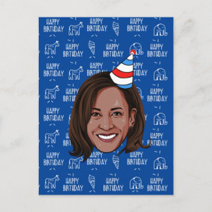 Cartão Postal KAMALA HARRIS Birthday