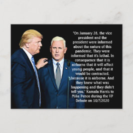 Cartão Postal Kamala Harris Cote durante o Debate VP