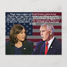 Cartão Postal Kamala Harris Cote durante o Debate VP