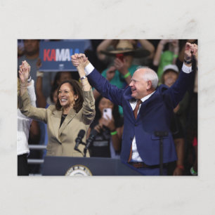 Cartão Postal Kamala Harris e Tim Walz