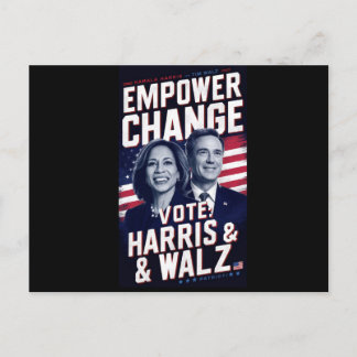 Cartão Postal Kamala Harris e Tim Walz