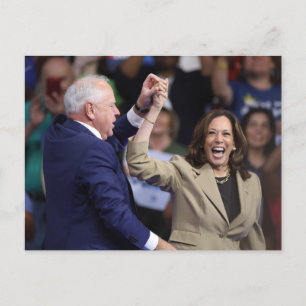 Cartão Postal Kamala Harris e Tim Walz