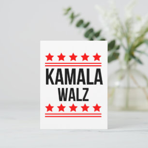 Cartão Postal Kamala Harris E Tim Walz 2024