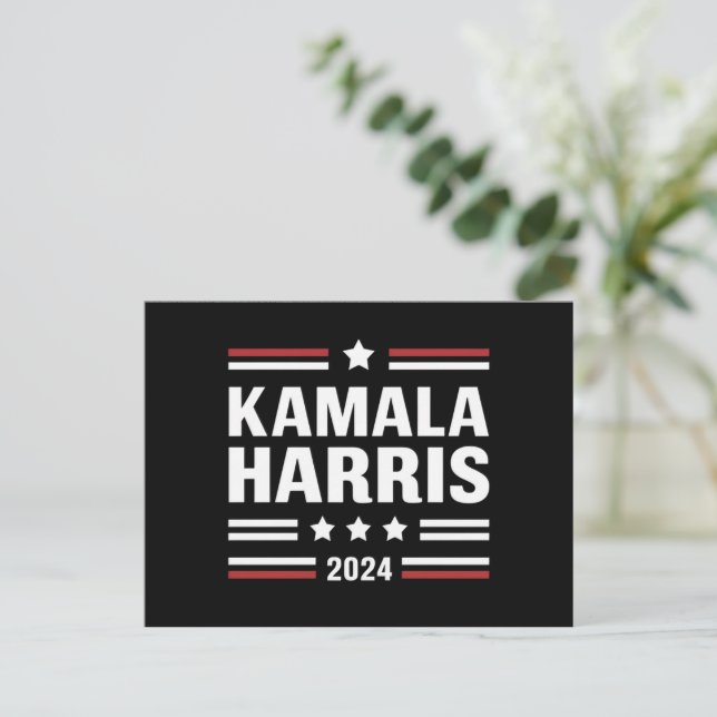 Cartão Postal Kamala Harris para as Pessoas de 2024 Presidente (Em pé/Frente)
