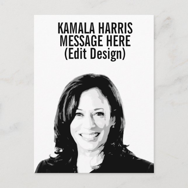 Cartão Postal Kamala Harris personalizado (Frente)