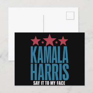Cartão Postal Kamala Harris Se Tiveres Algo Para Dizer