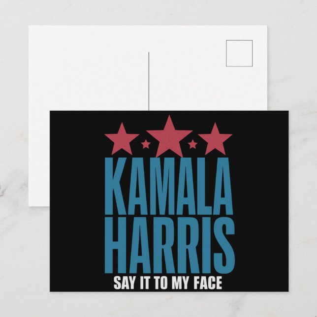 Cartão Postal Kamala Harris Se Tiveres Algo Para Dizer (Frente/Verso)