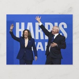 Cartão Postal Kamala Harris Tim Walz