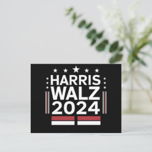 Cartão Postal KamalaHarris TimWaltz 2024 
