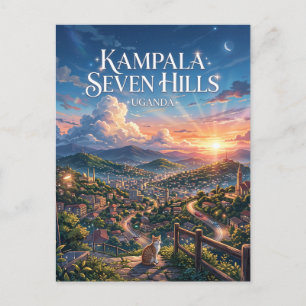 Cartão Postal Kampala Sete Colinas Uganda