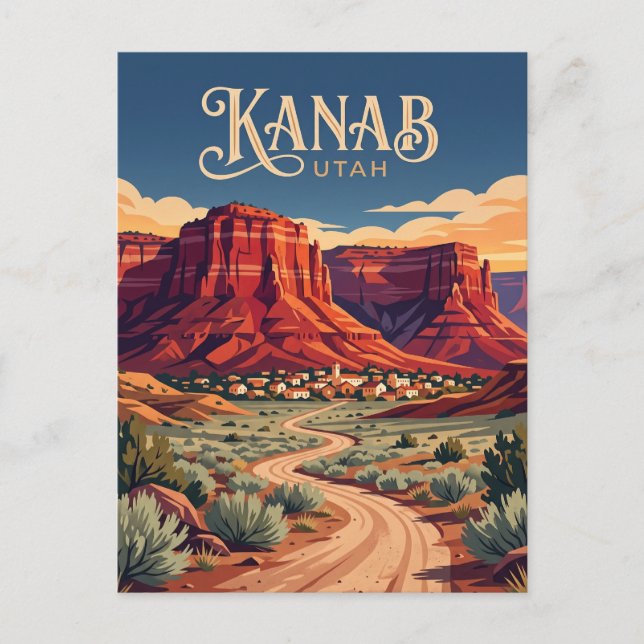 Cartão Postal Kanab EUA (Frente)