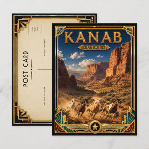 Cartão Postal Kanab Utah Arte Deco Antigo Século de Ouro