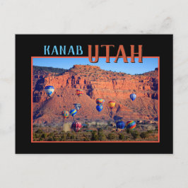 Cartão Postal Kanab Utah Balões de Ar Quente