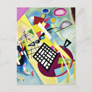 Cartão Postal Kandinsky - Black Grid, abstrato popular,