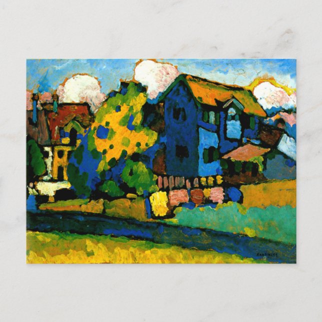 Cartão Postal Kandinsky - Blaues Haus Klein (Frente)