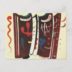 Cartão Postal Kandinsky Brown com Abstrato suplementar
