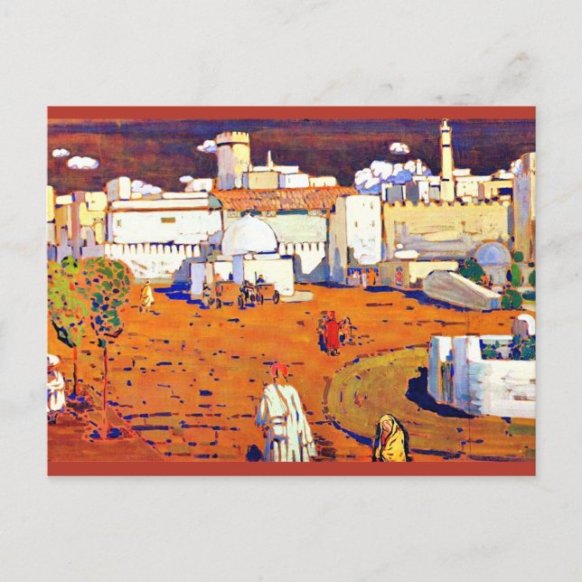 Cartão Postal Kandinsky - Cidade Árabe, 1905 (Frente)