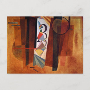Cartão Postal Kandinsky Development in Brown Abstrato Painting