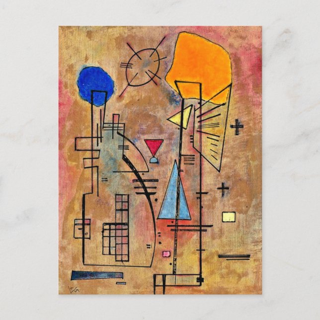 Cartão Postal Kandinsky - Eins Zwei, (Frente)