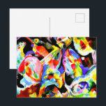 Cartão Postal Kandinsky - Flood Improvization,<br><div class="desc">Wassily Kandinsky's famous colorful painting,  Flood Improvization.</div>