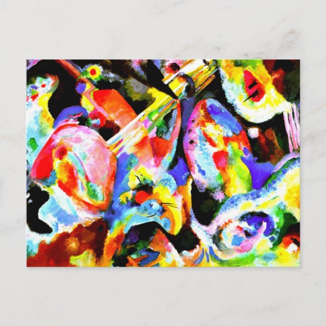 Cartão Postal Kandinsky - Improvisação da Enchente. (Frente)