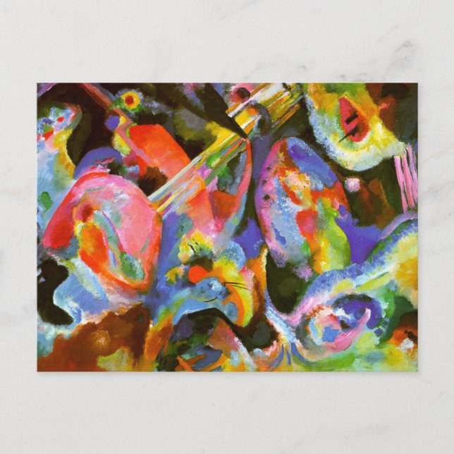 Cartão Postal Kandinsky - Improvisação para Inundações, Deluge (Frente)