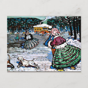 Cartão Postal Kandinsky - Inverno (Patinadores)