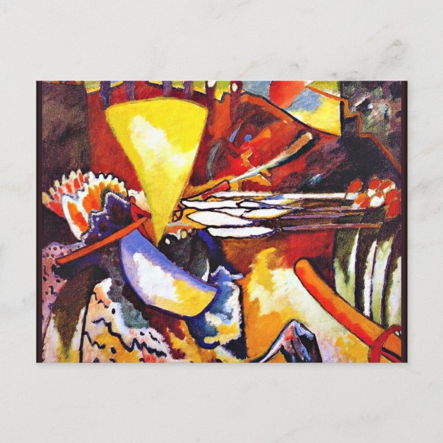 Cartão Postal Kandinsky - Melhoramento 11, abstrato (Frente)
