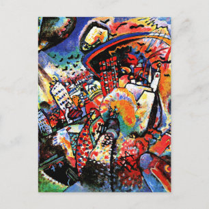 Cartão Postal Kandinsky - Moscou I, paisagem urbana colorida