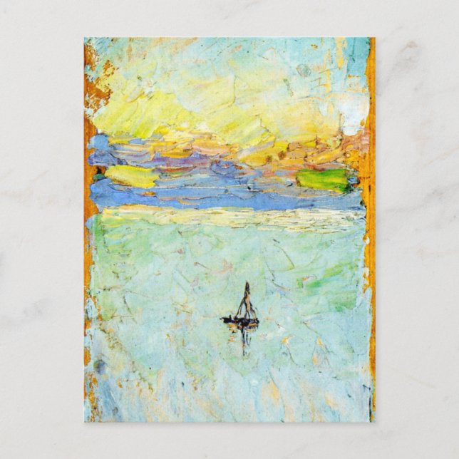 Cartão Postal Kandinsky - Navio de vela no mar (Frente)