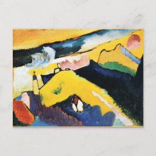 Cartão Postal Kandinsky - Paisagem de Montanha com Igreja