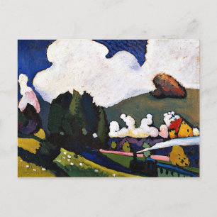 Cartão Postal Kandinsky - Paisagem perto de Murnau com Locomotiv