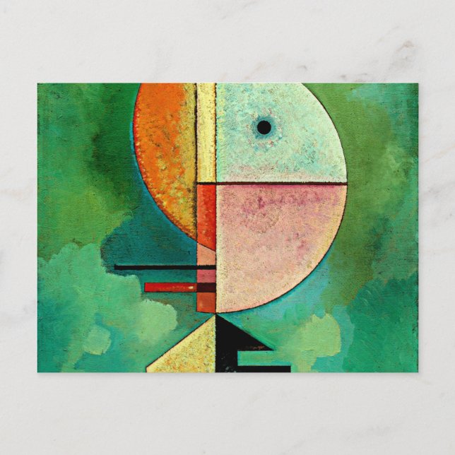 Cartão Postal Kandinsky - Pintura de abstrato para cima, popular (Frente)